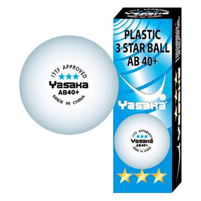 ヤサカ ヤサカ3スターボールAB40+3個入 ホワイト 卓球ボール